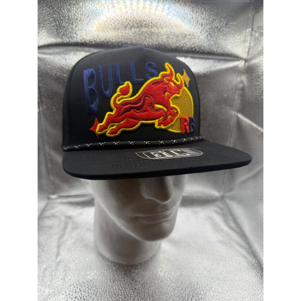 Authentic Premium Headwear GC Bulls Snapback Hat Black Embroidered Red Bull Cap